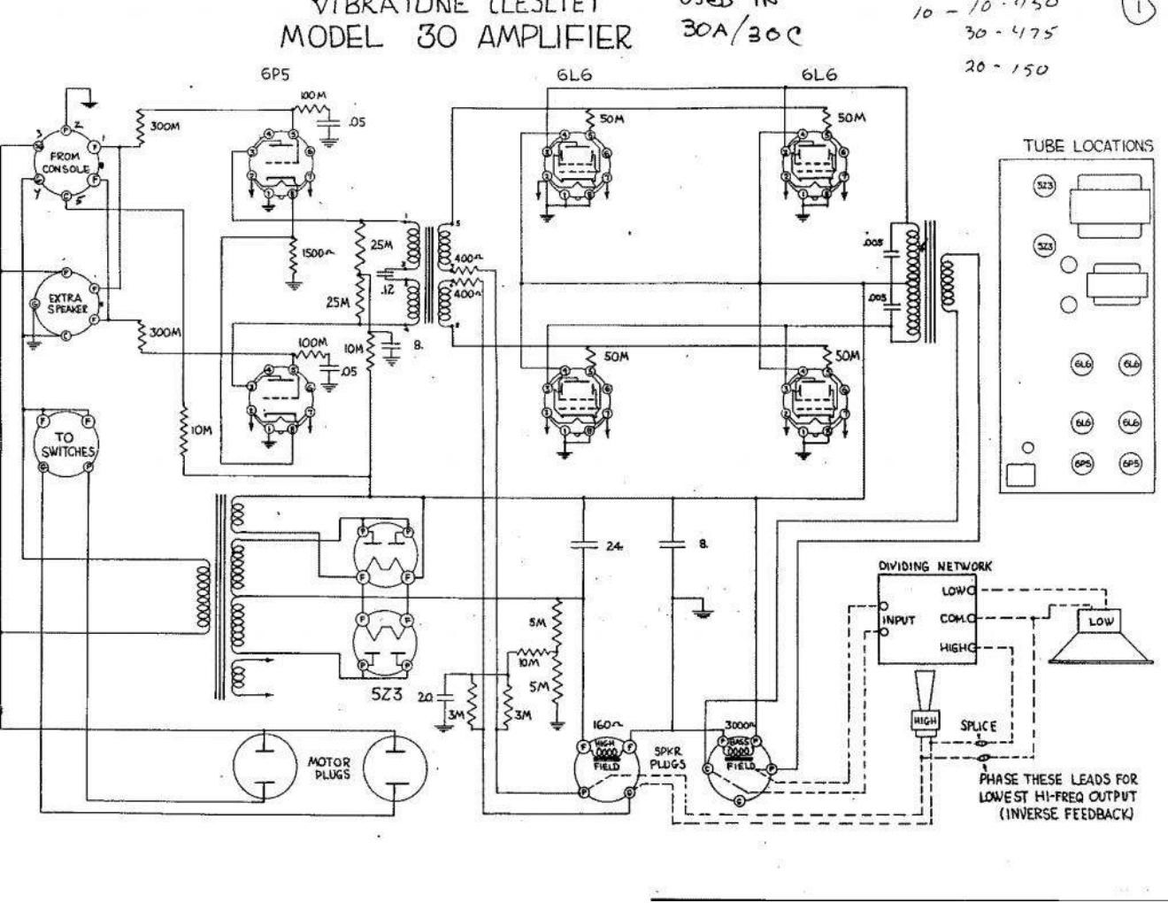 hammond model 30 schematic