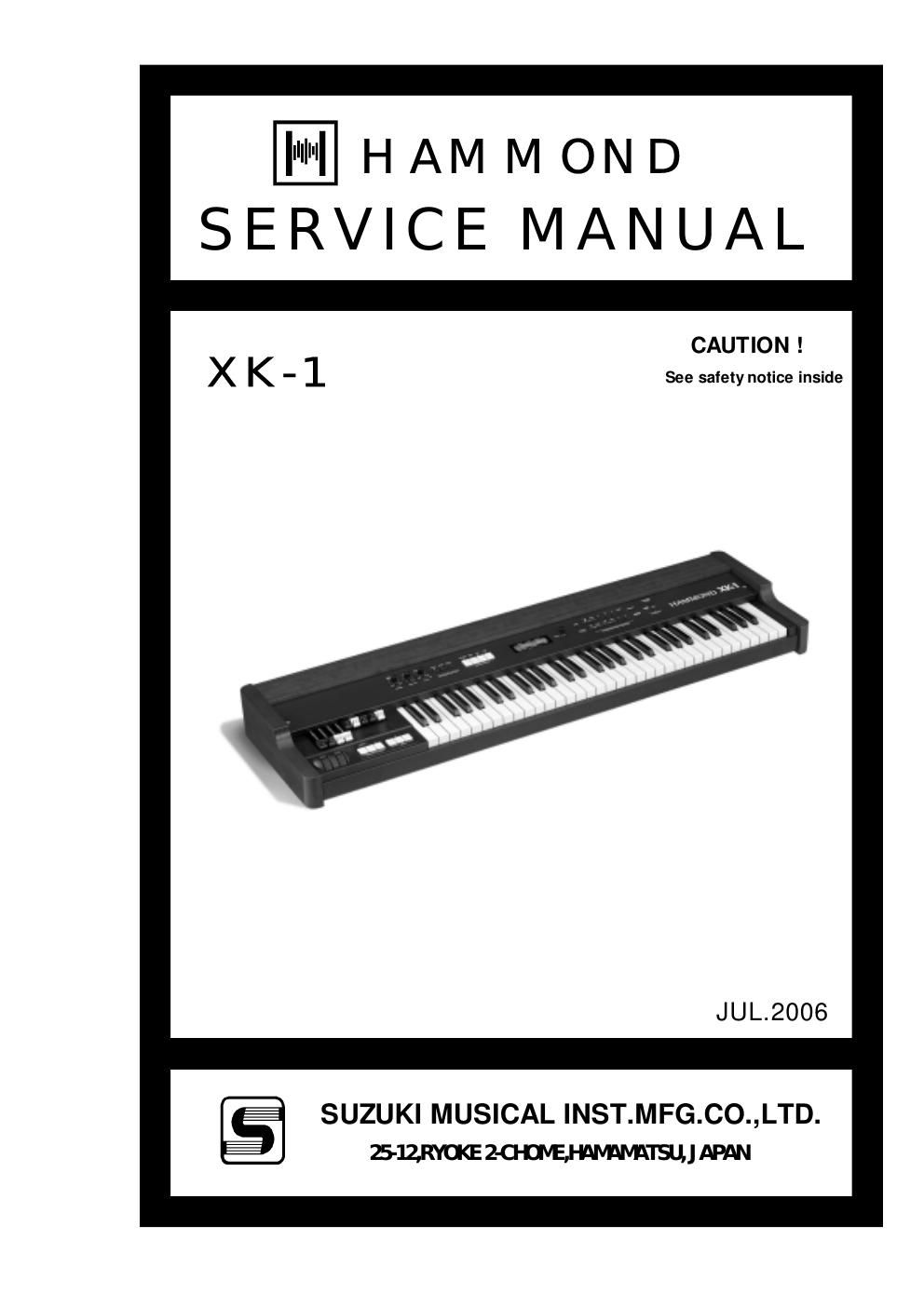 hammond xk 1 service manual