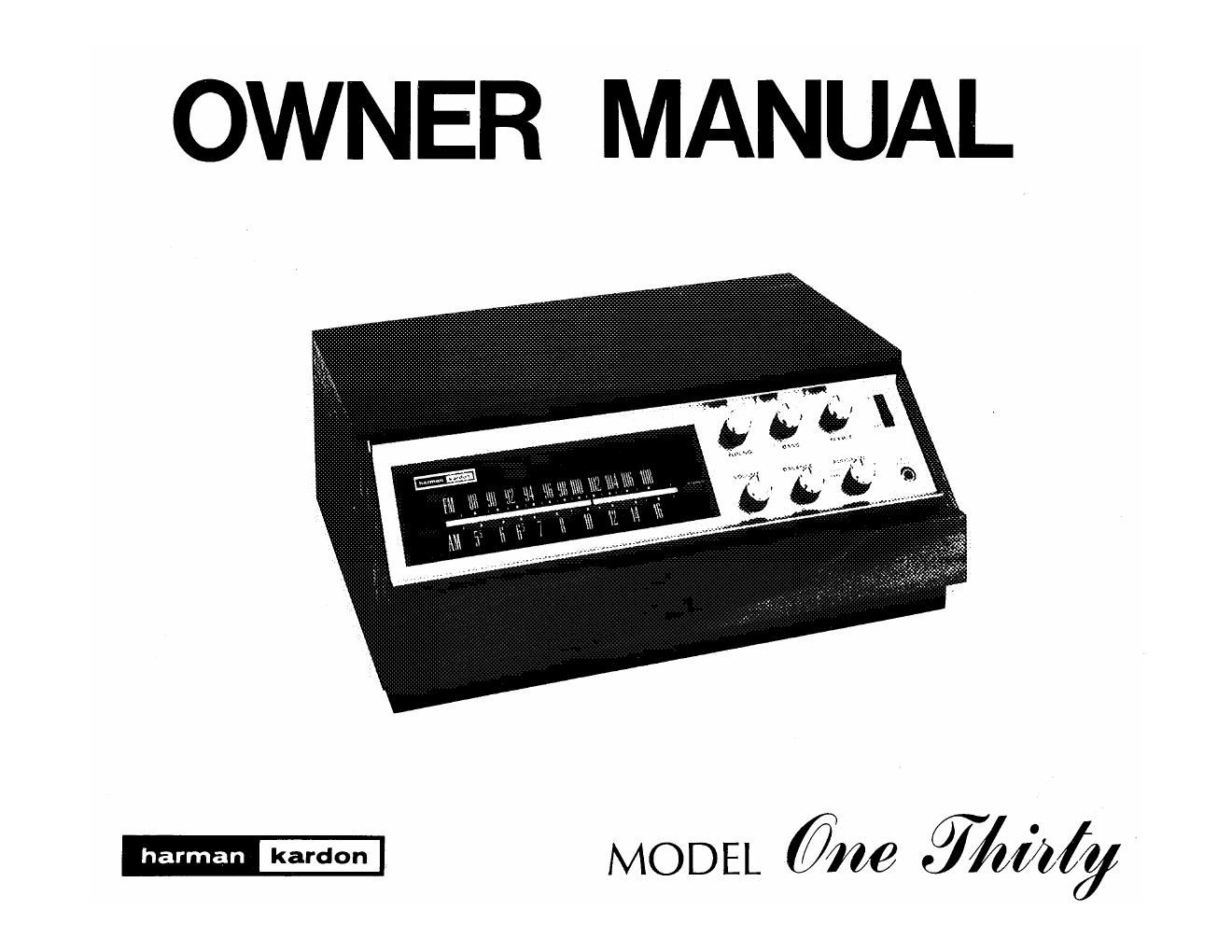 harman kardon 130 owners manual