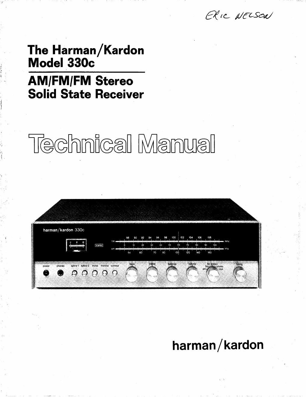 harman kardon 330 c service manual