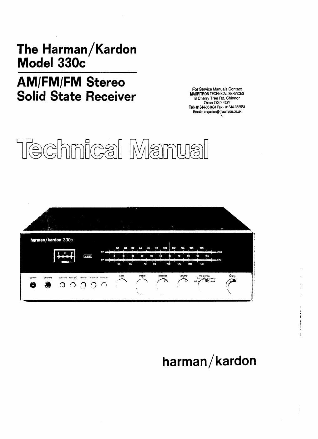 harman kardon 330 c service manual 2