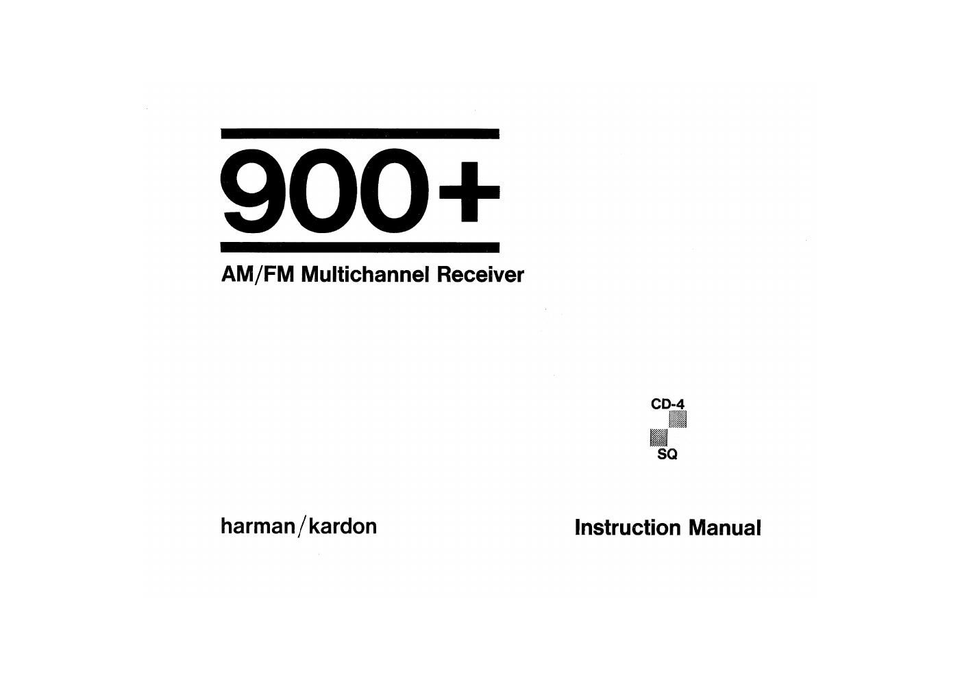 harman kardon 900 owners manual