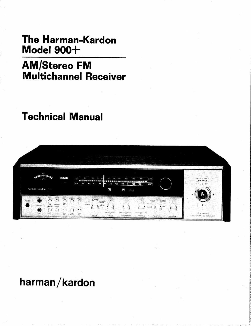 harman kardon 900 service manual