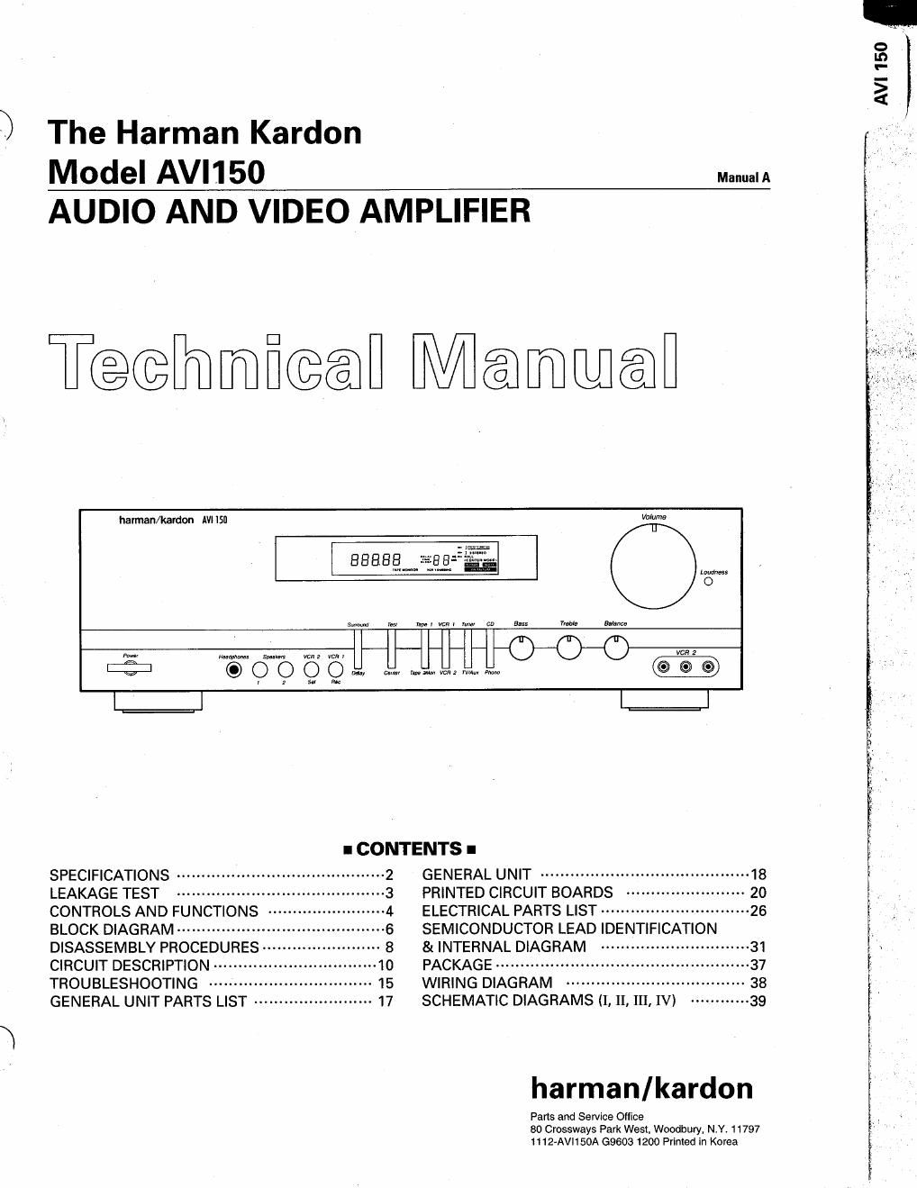 harman kardon avi 150