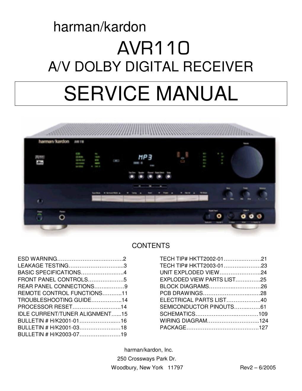 harman kardon avr 110