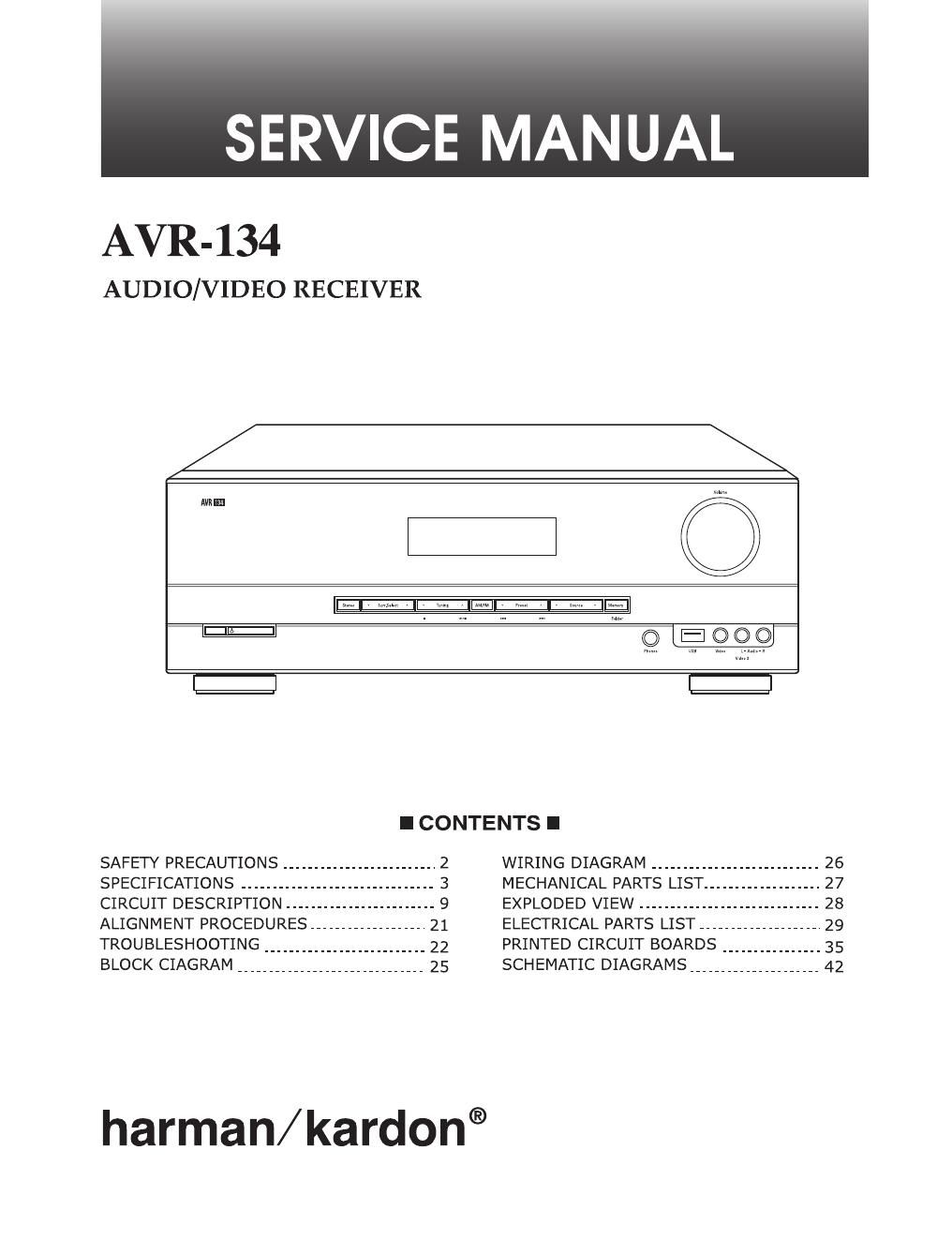 harman kardon avr 134