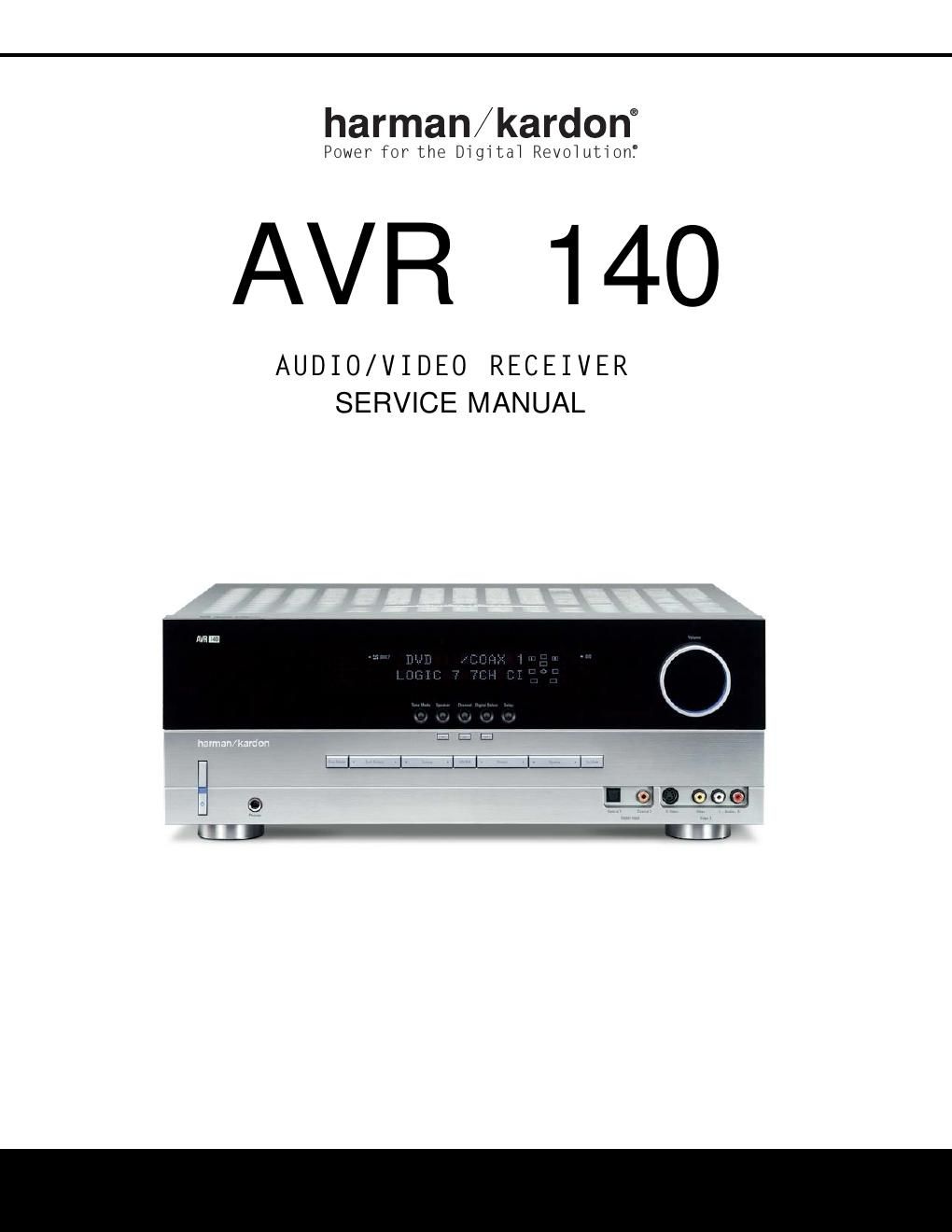 harman kardon avr 140 service manual