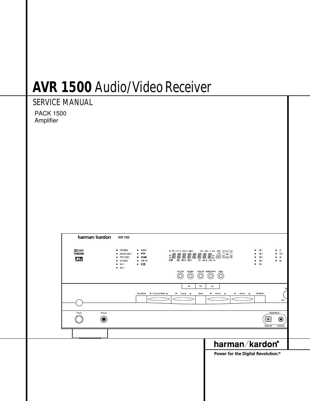 harman kardon avr 1500 service manual