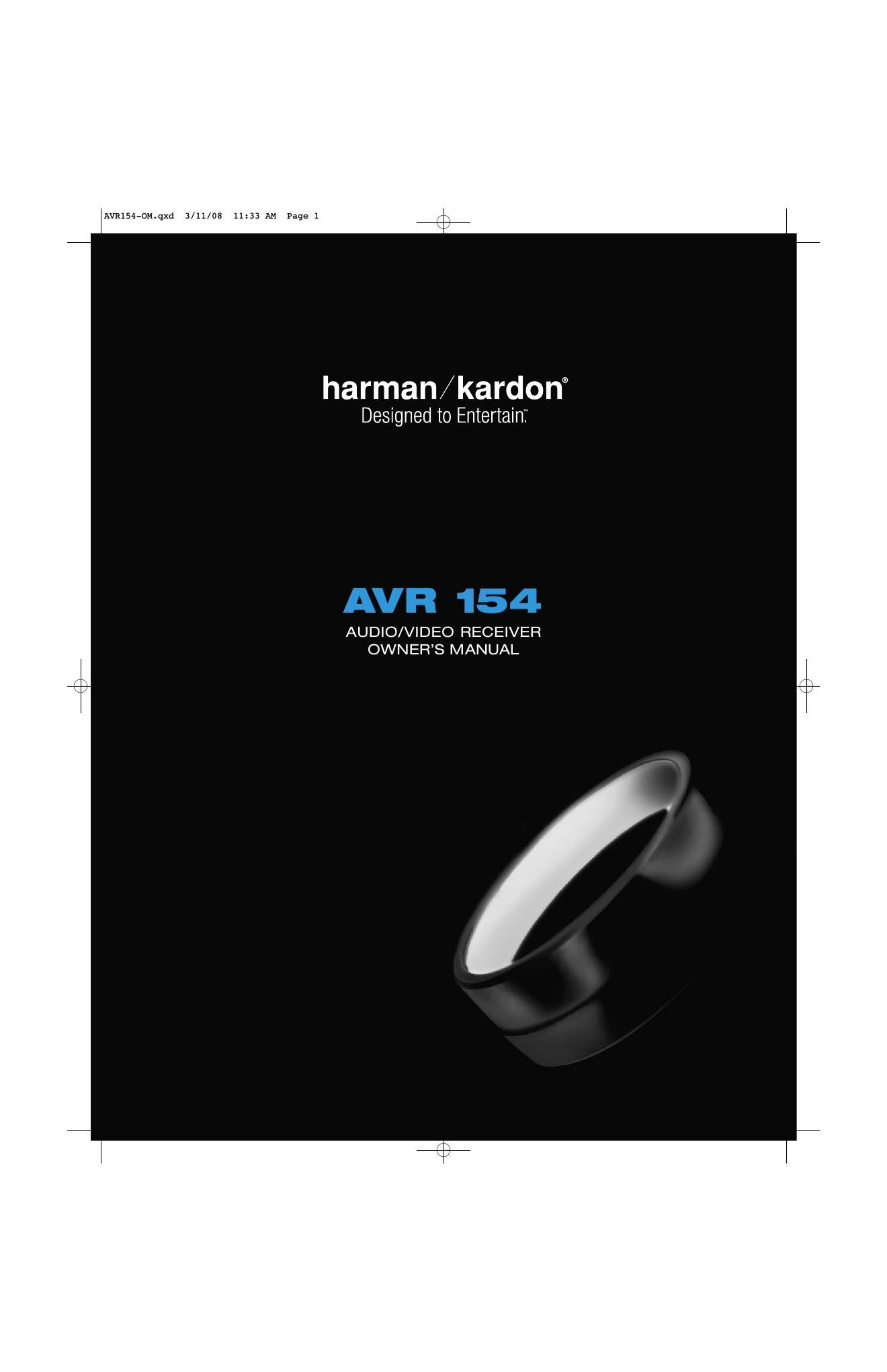 harman kardon avr 154 owners manual