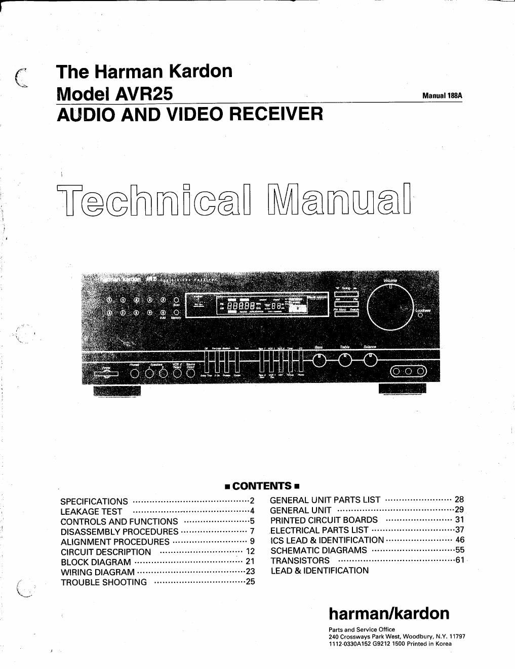 harman kardon avr 25