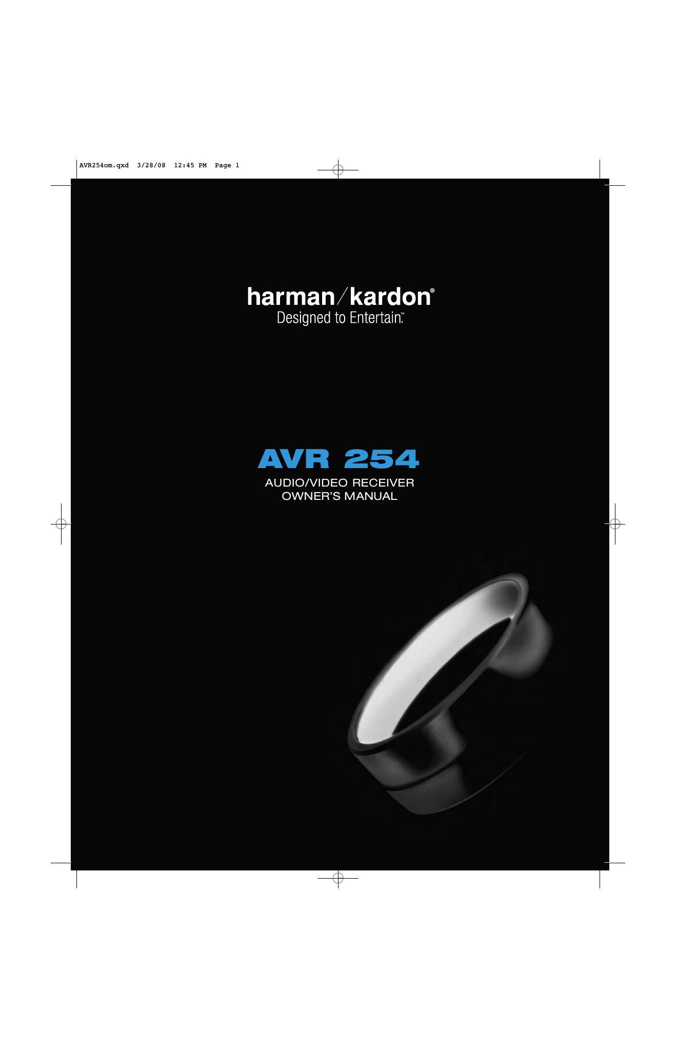 harman kardon avr 254 owners manual