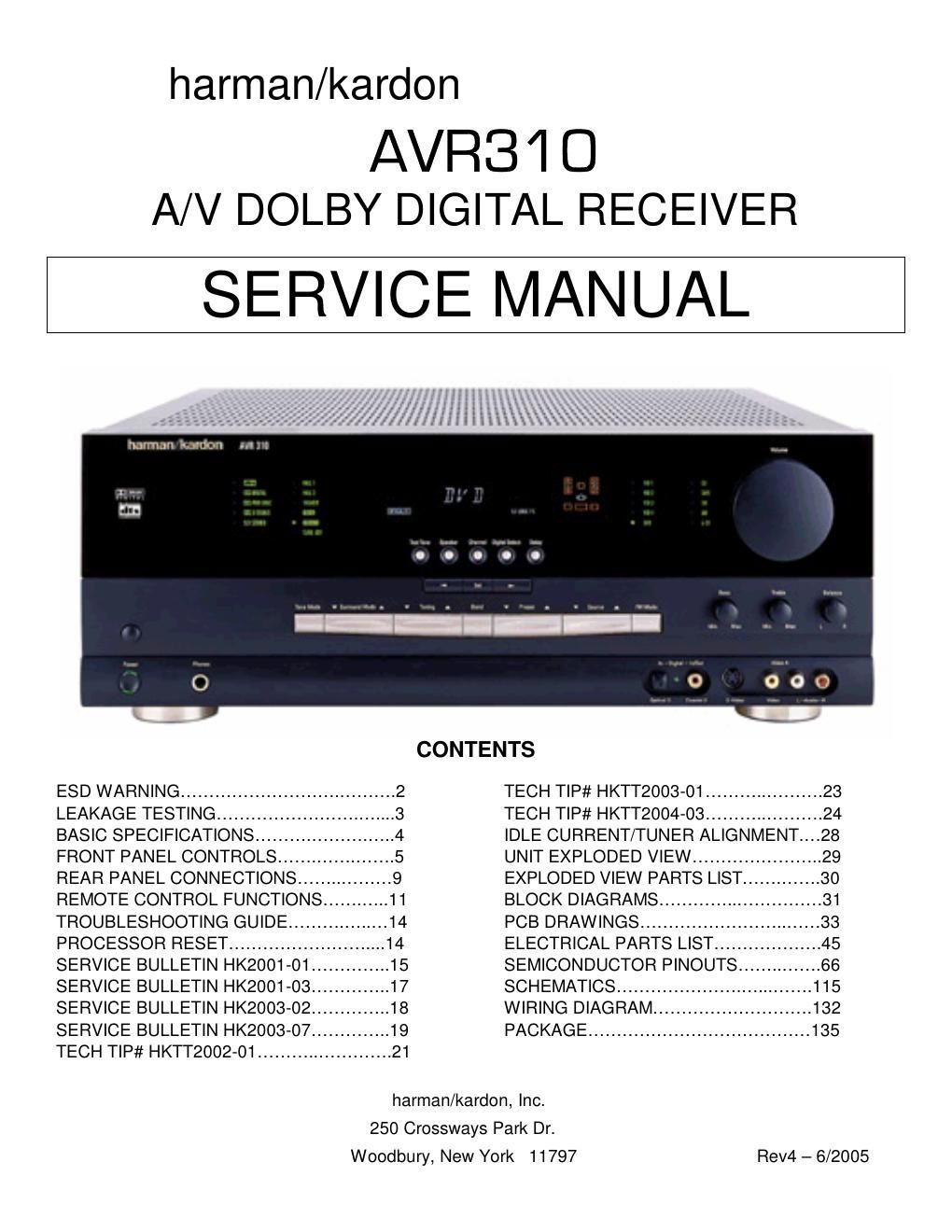 harman kardon avr 310