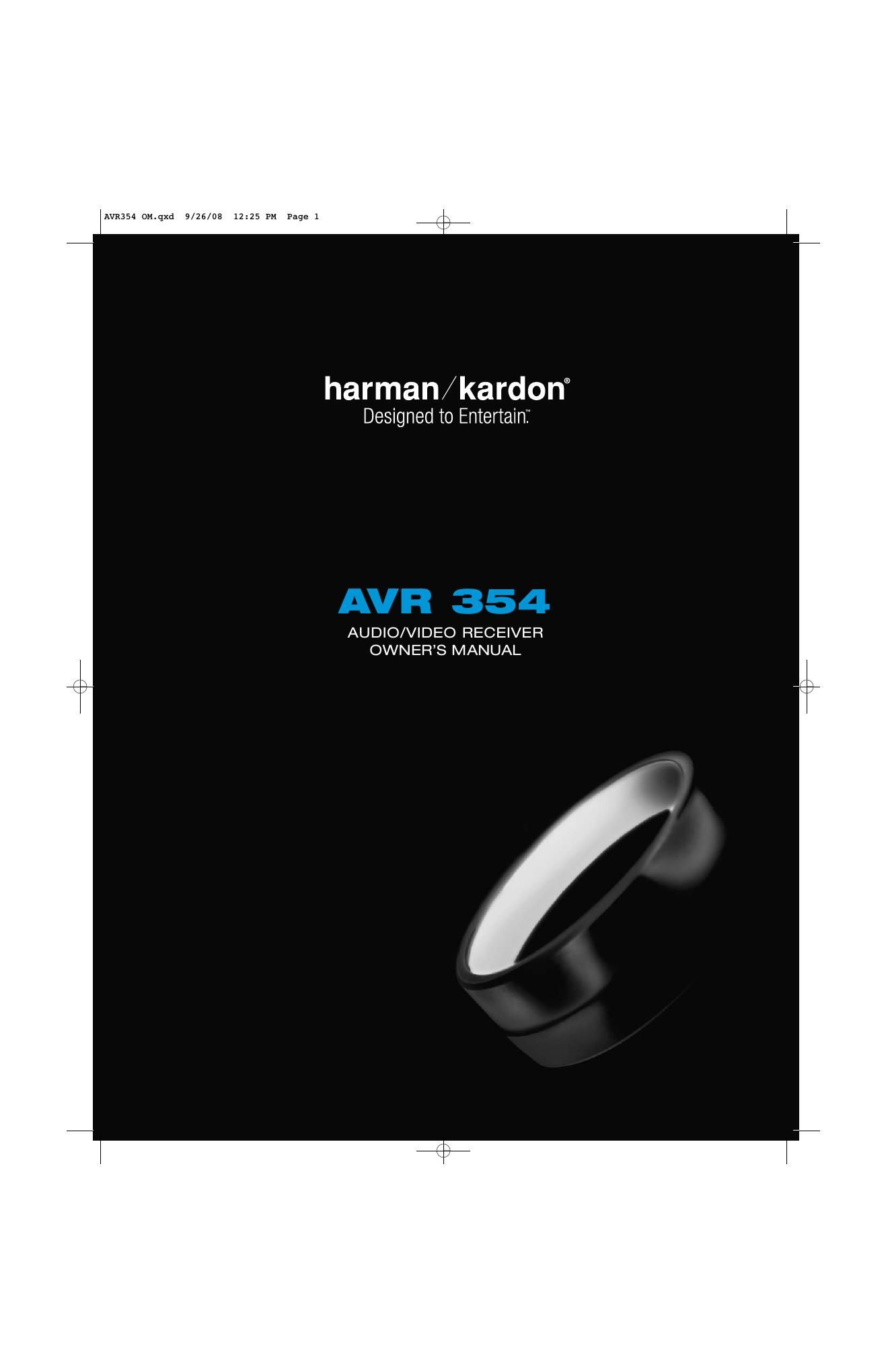 harman kardon avr 354 owners manual