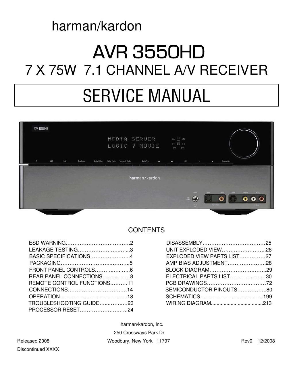 harman kardon avr 3550 hd part 1