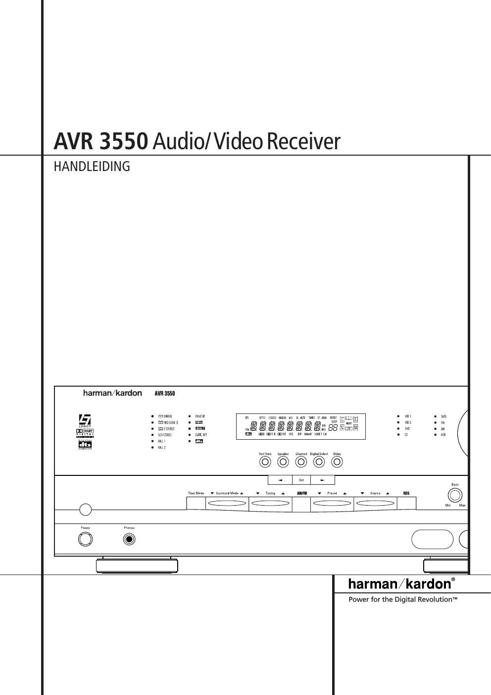 harman kardon avr 3550 owners manual