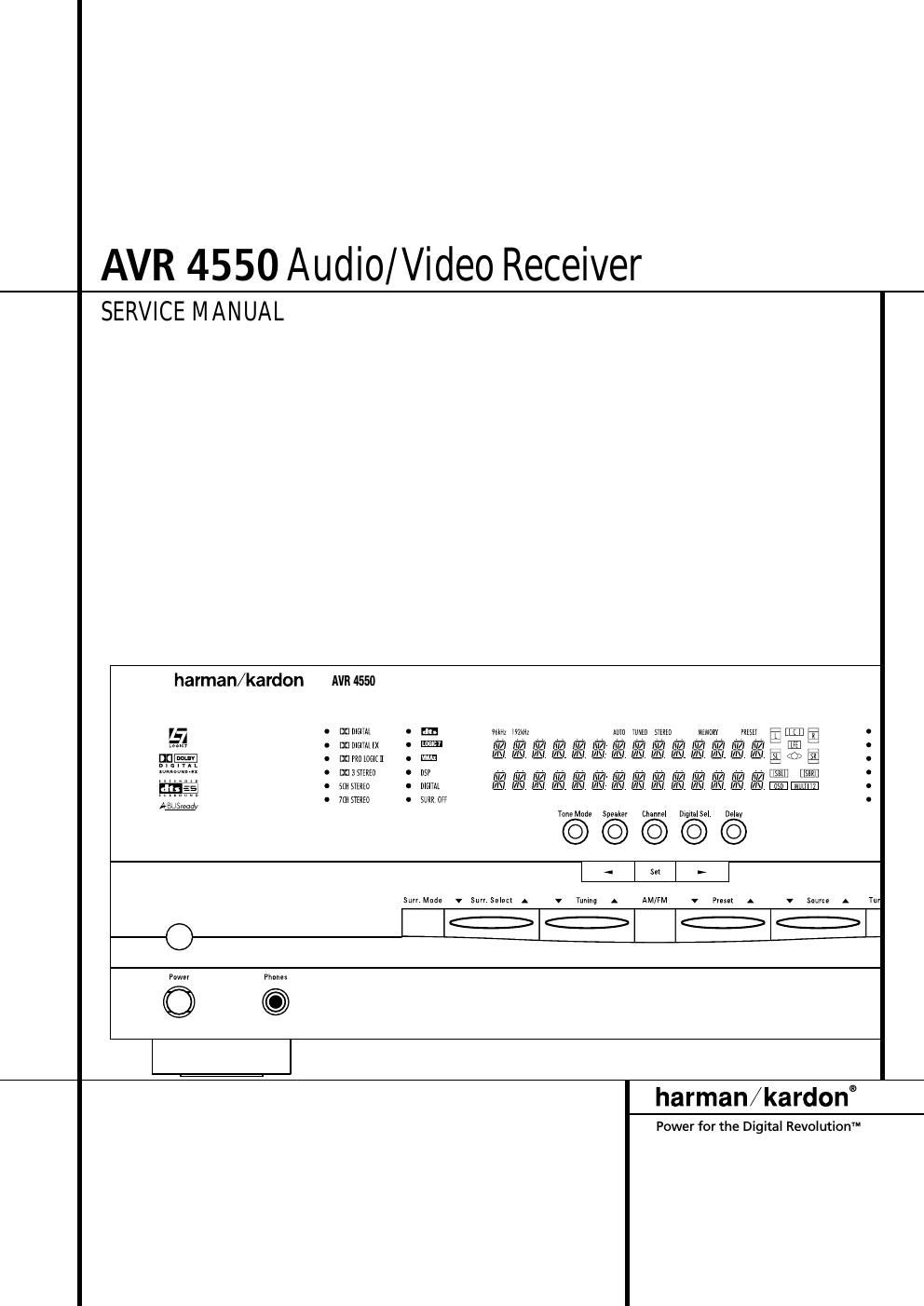 harman kardon avr 4550 service manual