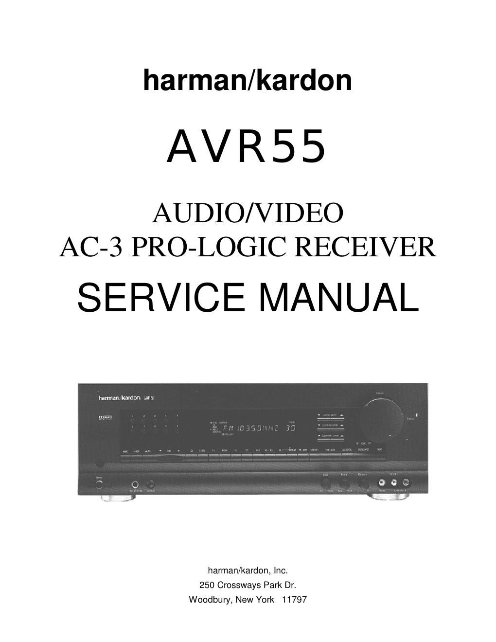 harman kardon avr 55 service manual