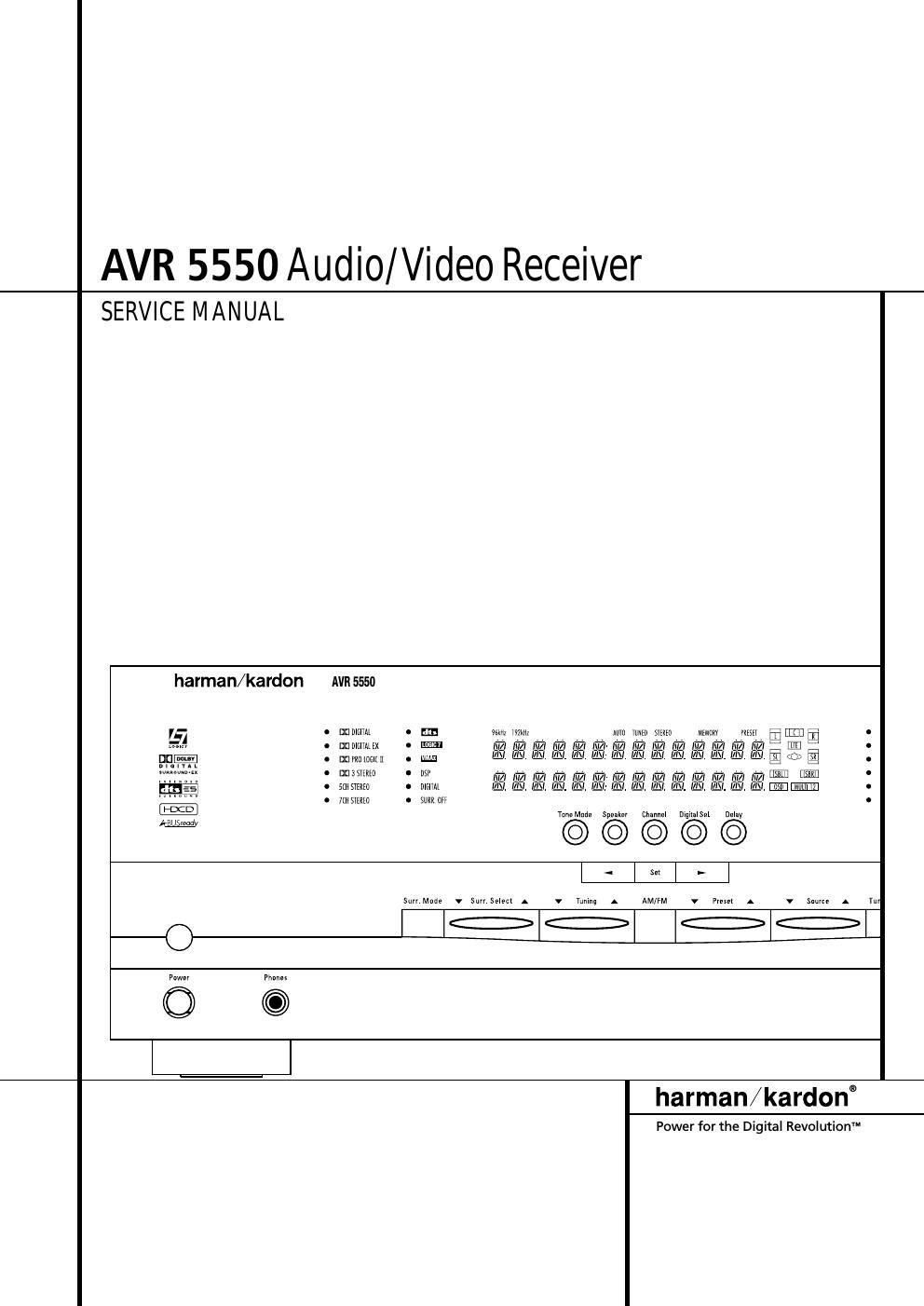 harman kardon avr 5550 service manual