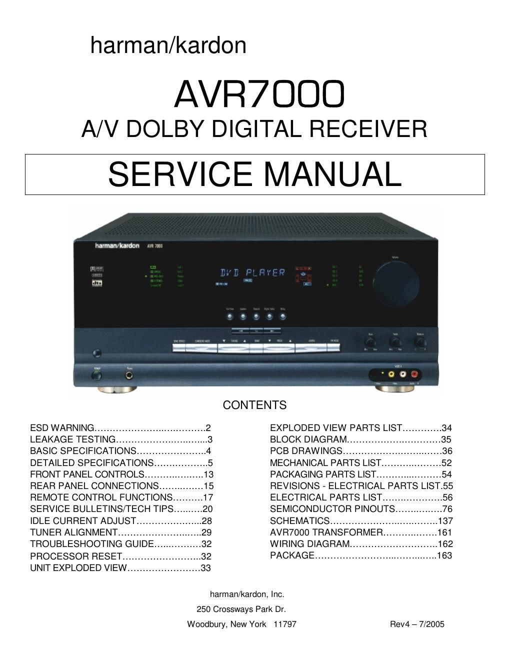 harman kardon avr 7000 sm