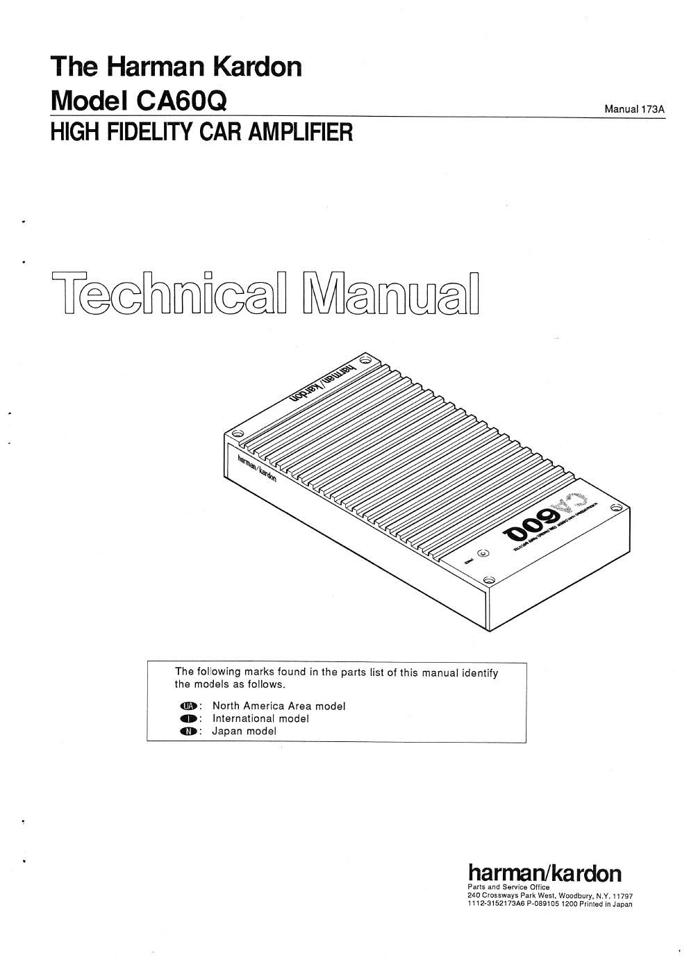 harman kardon ca 60 q service manual