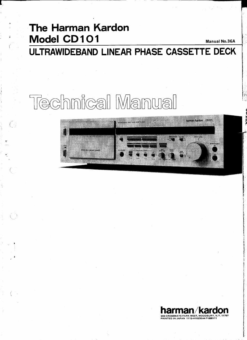 harman kardon cd 101 service manual