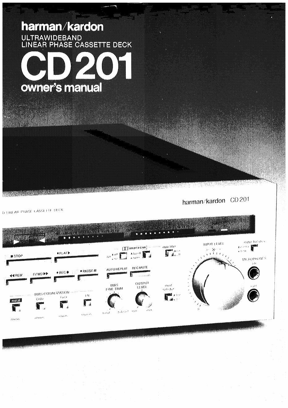 harman kardon cd 201 owners manual