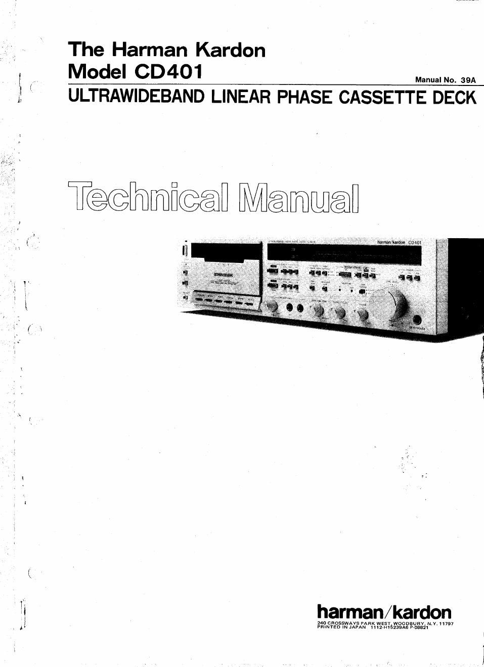 harman kardon cd 401 service manual