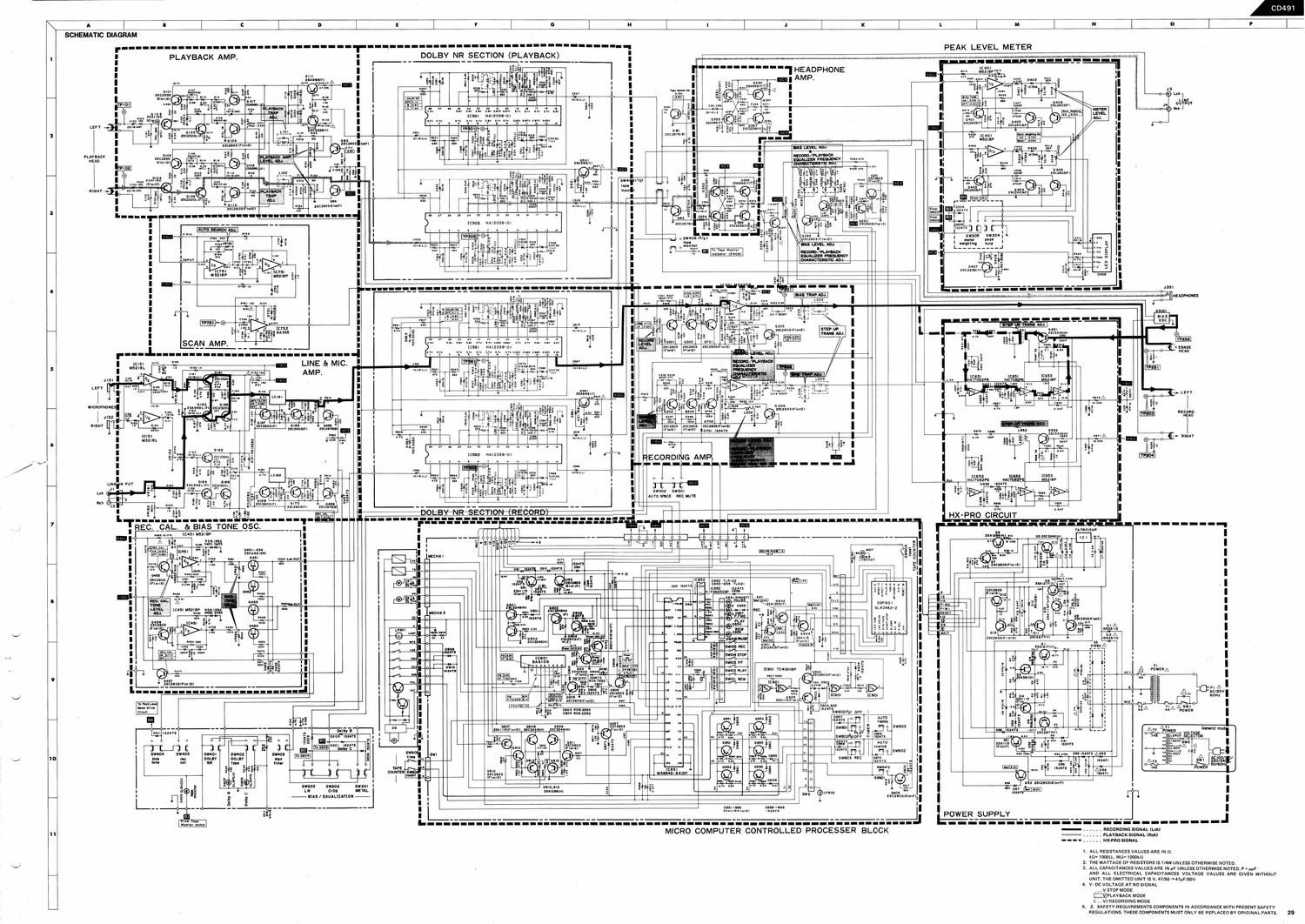 harman kardon cd 491 schematic