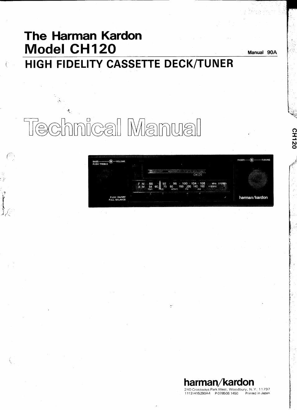 harman kardon ch 120 service manual