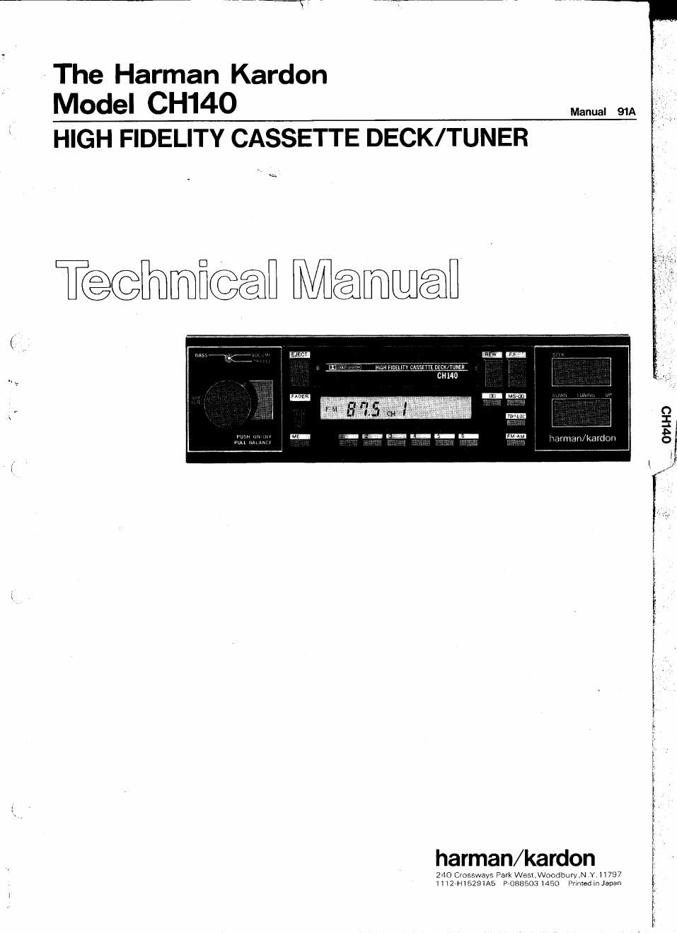 harman kardon ch 140 service manual