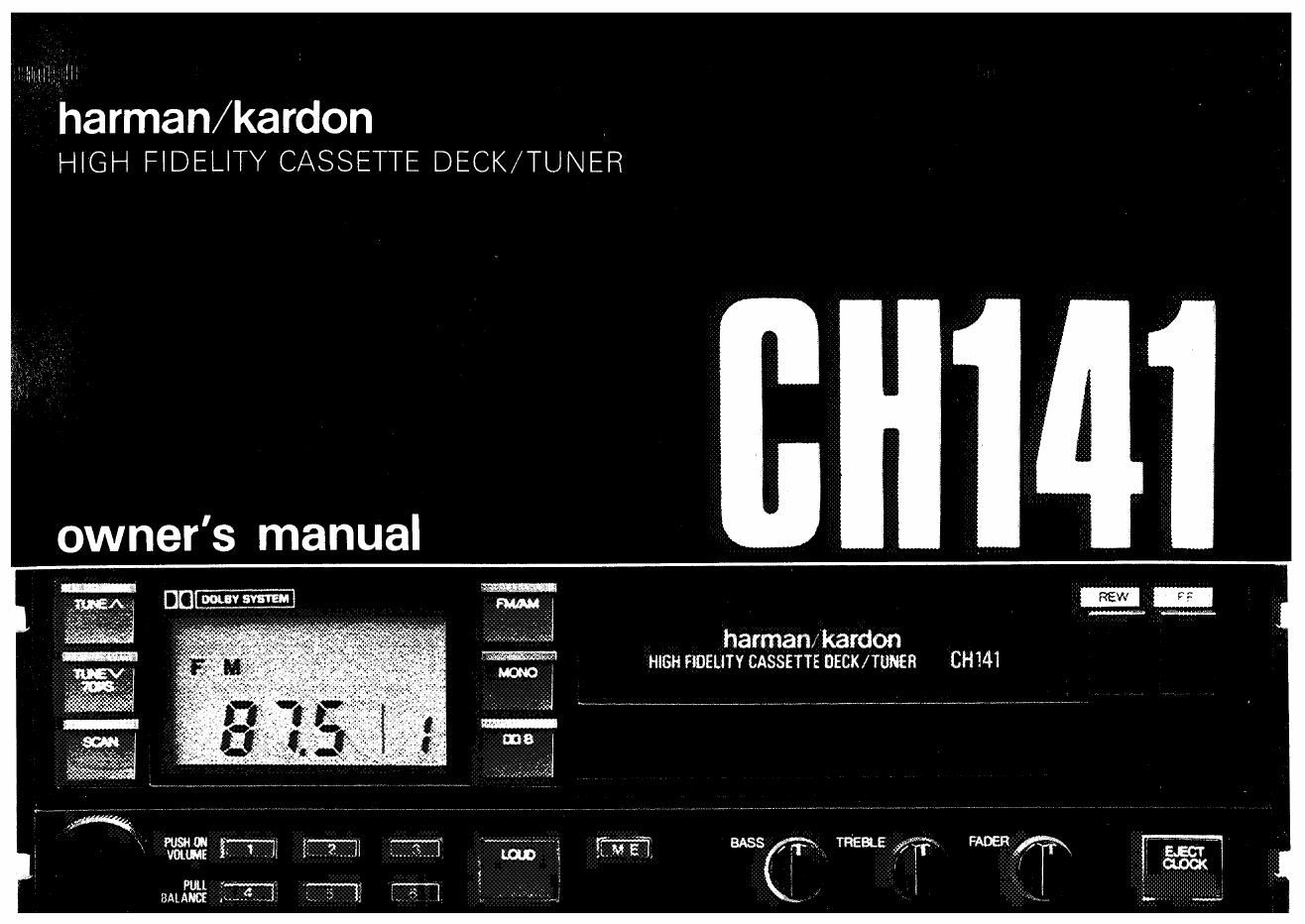 harman kardon ch 141 owners manual