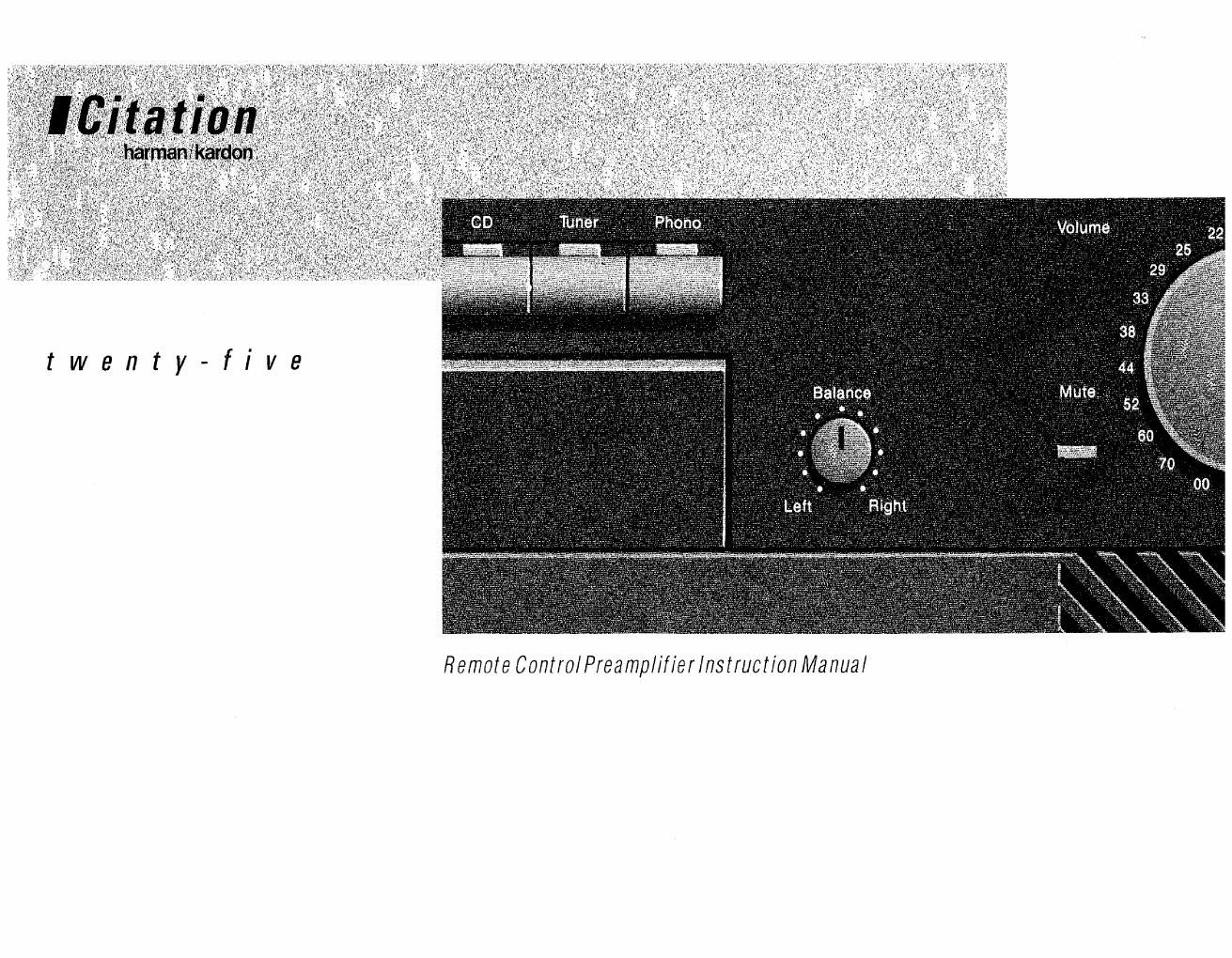 harman kardon citation 25 owners manual