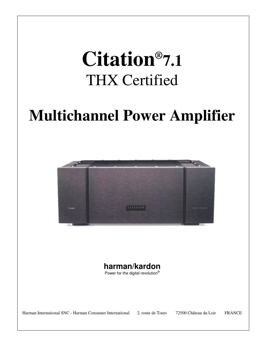 harman kardon citation 7 1 schematic