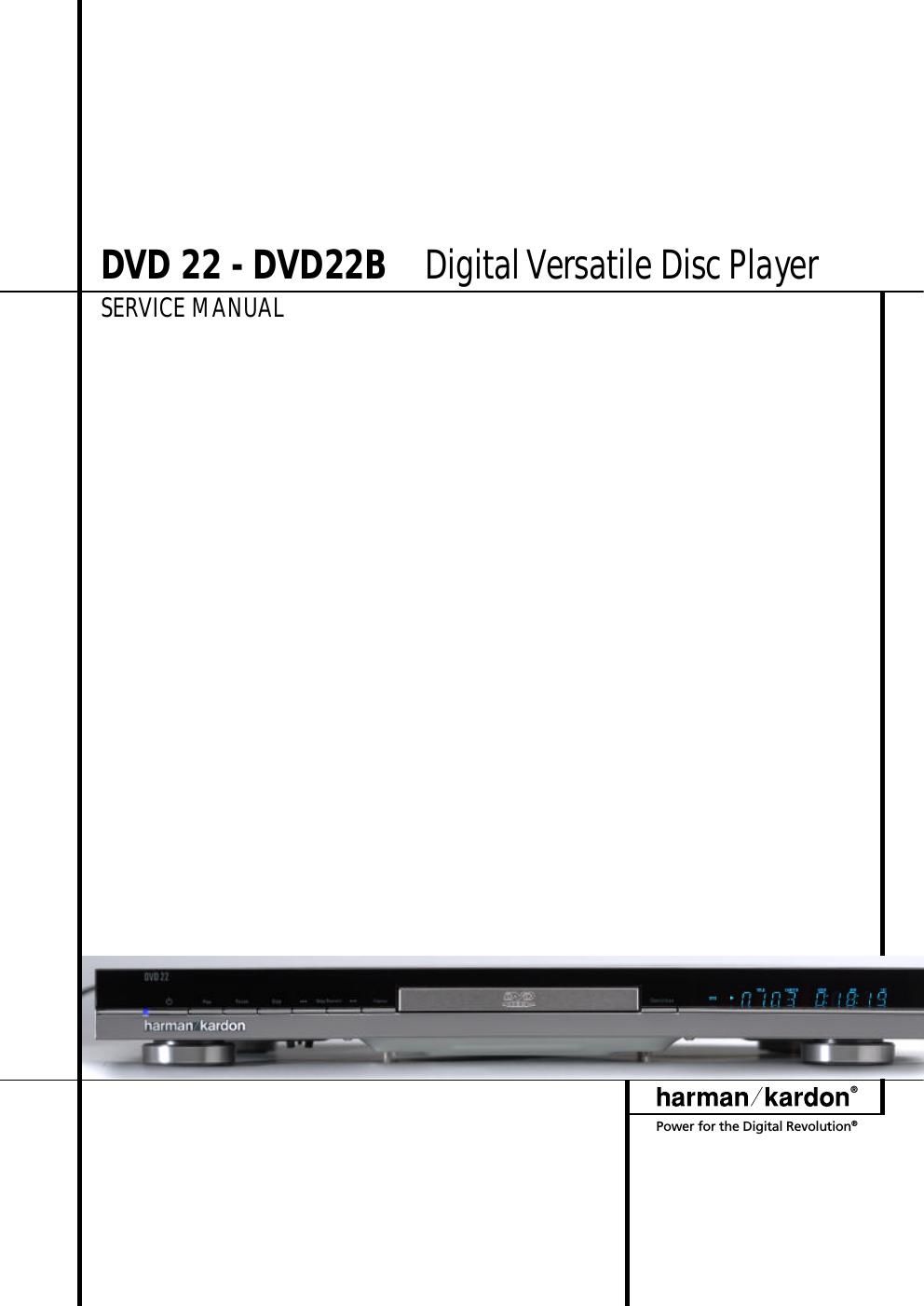 harman kardon dvd 22 b service manual