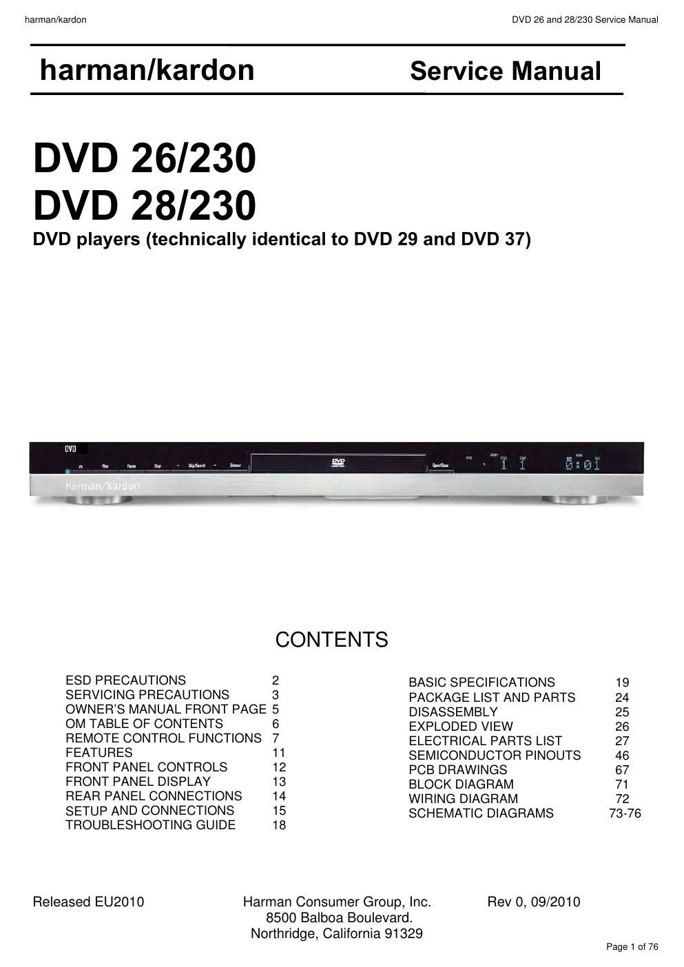 harman kardon dvd 26 28 230