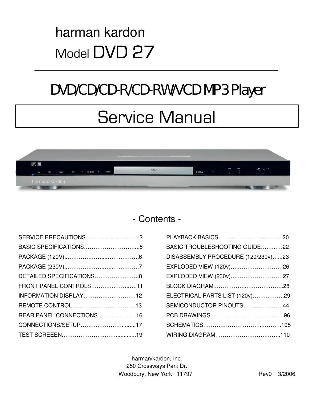 harman kardon dvd 27