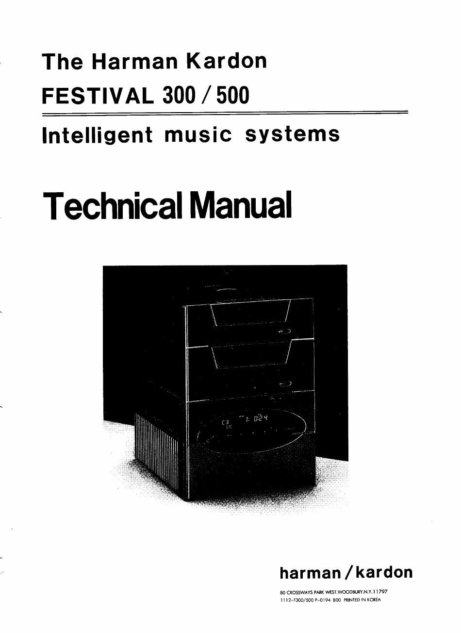 harman kardon festival 300 500 service manual