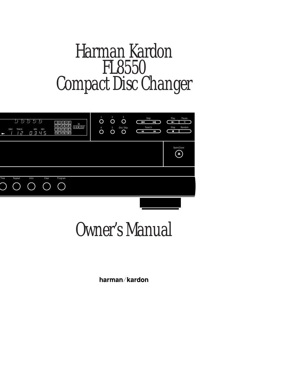 harman kardon fl 8550 owners manual