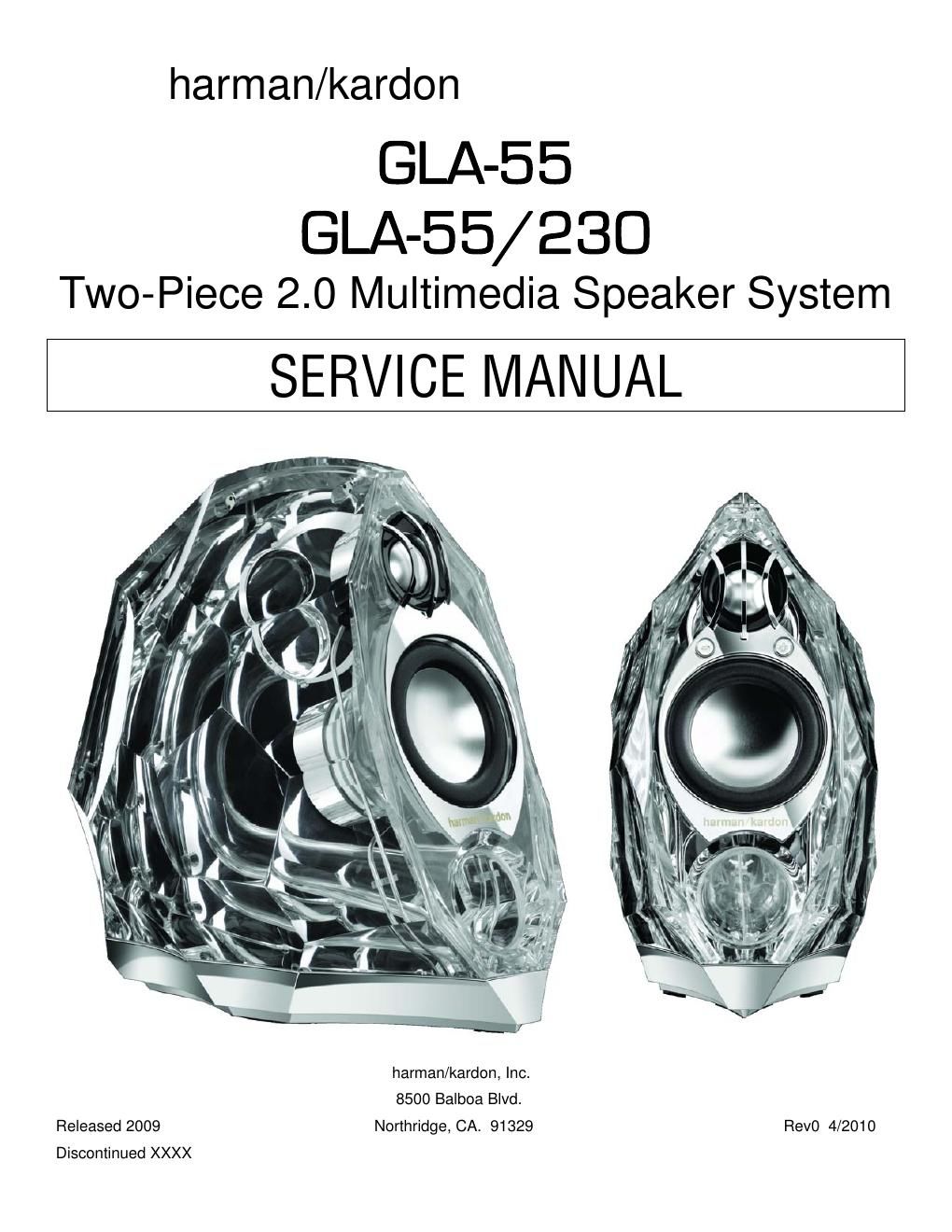 harman kardon gla 55 service manual