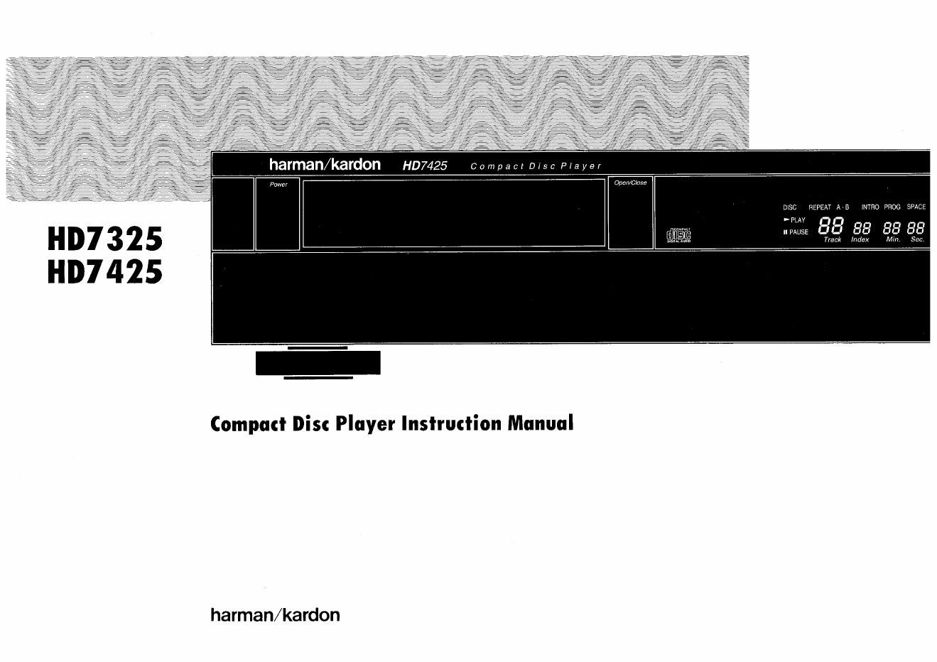 harman kardon hd 7325 7425 owners manual