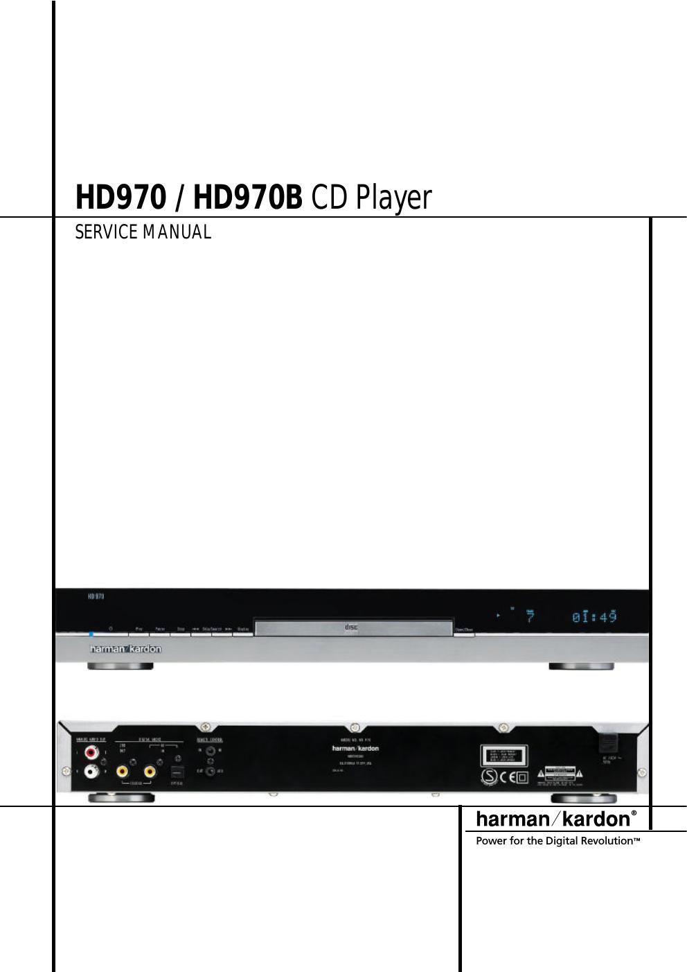 harman kardon hd 970 b service manual