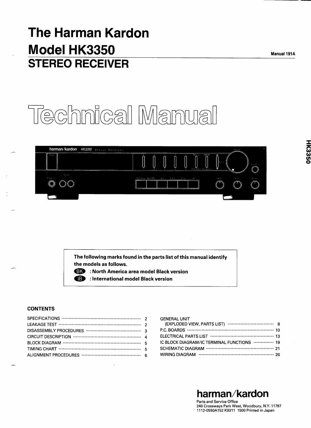harman kardon hk 3350 service manual
