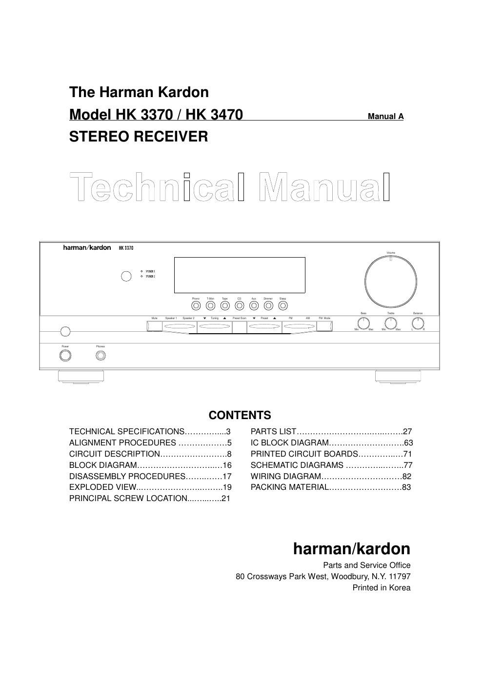 harman kardon hk 3370 3470 service manual