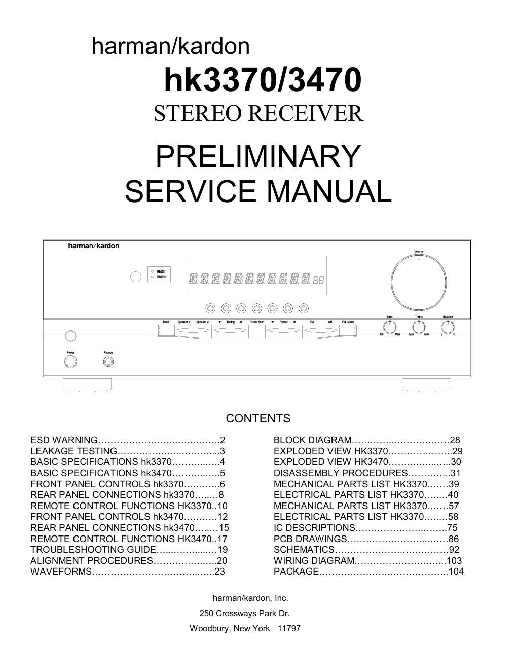harman kardon hk 3370 service manual 2