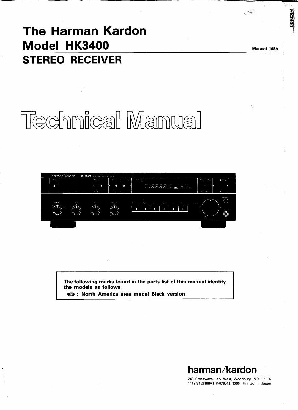 harman kardon hk 3400 service manual