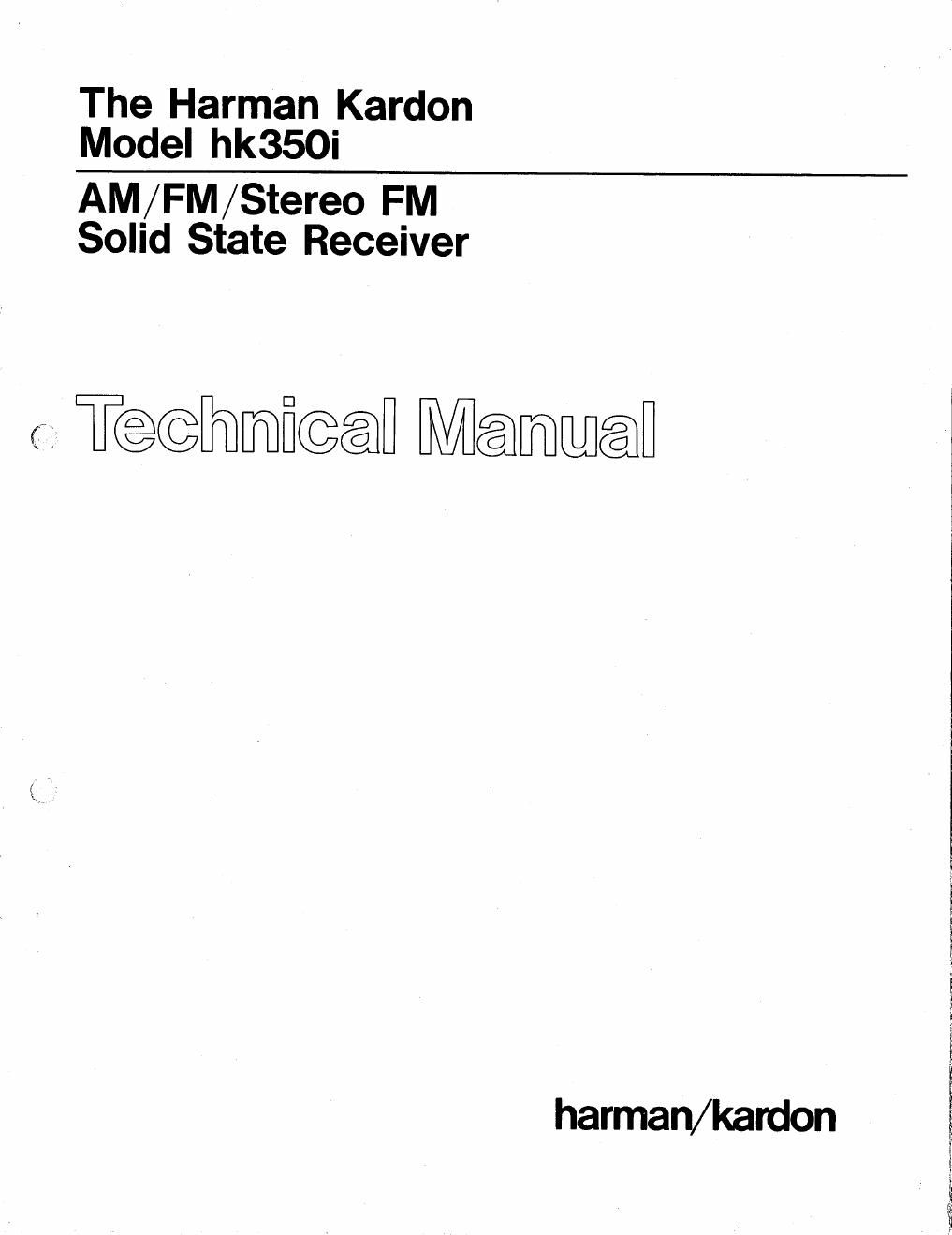 harman kardon hk 350 i service manual