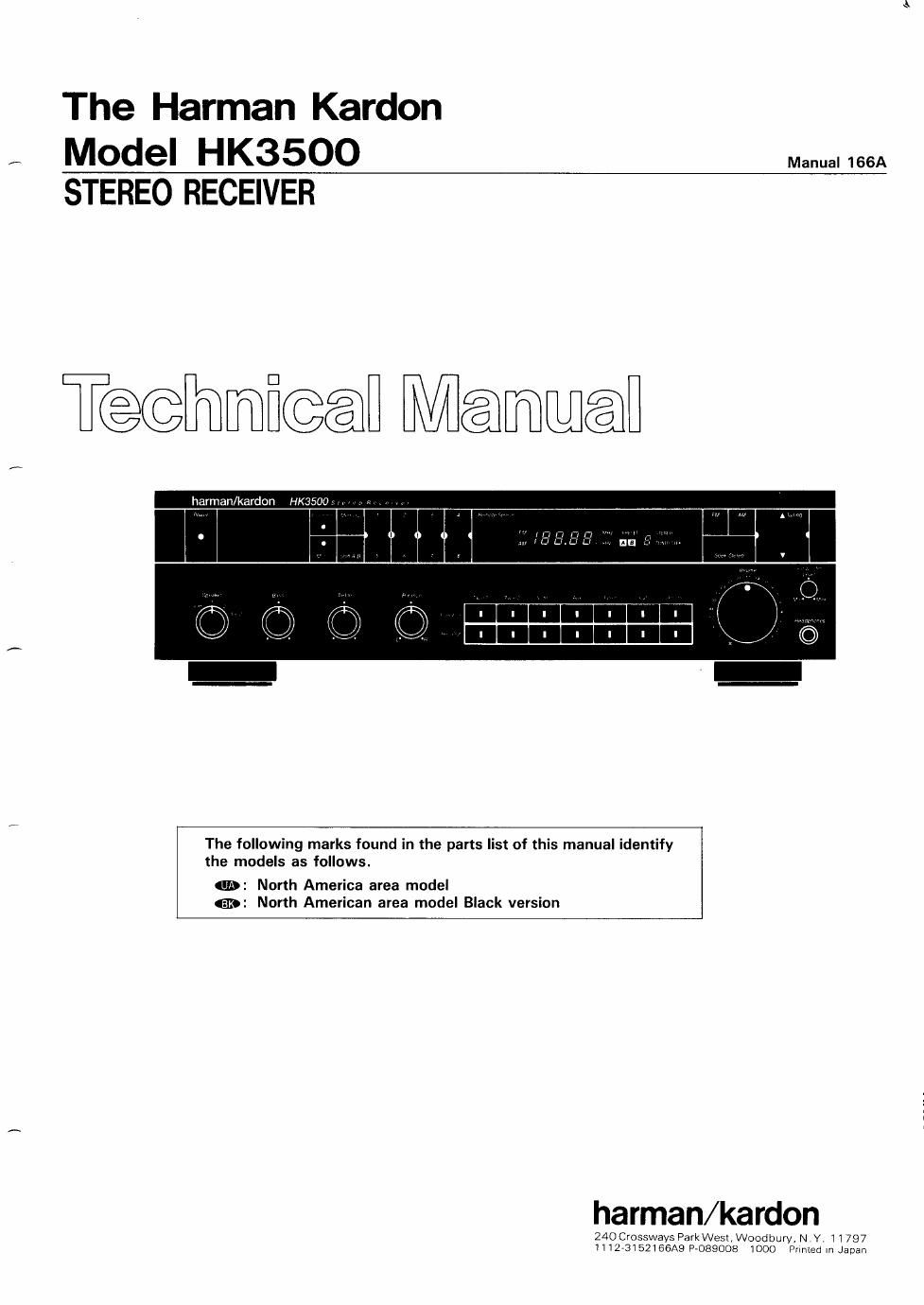 harman kardon hk 3500 service manual