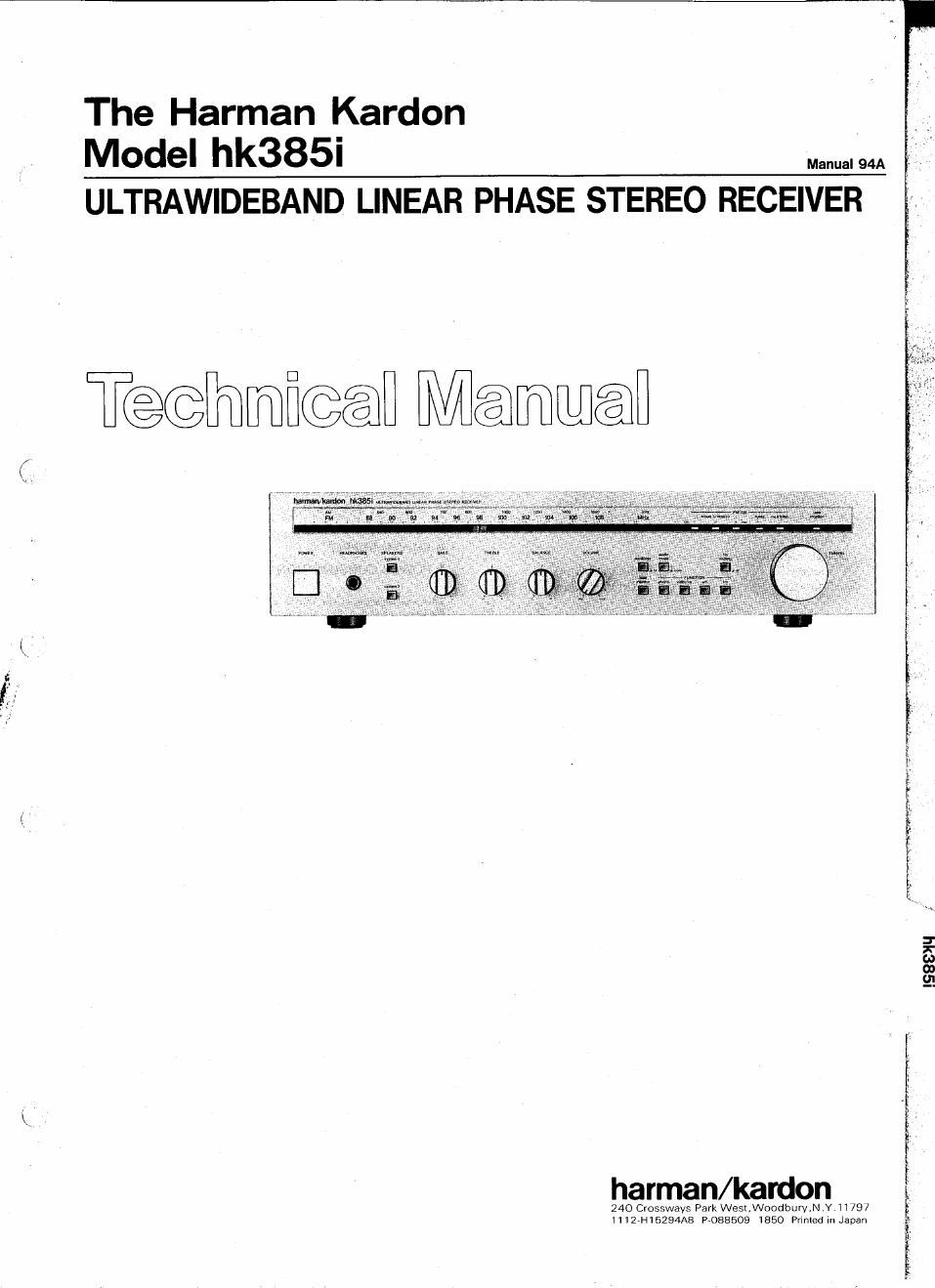 harman kardon hk 385 i service manual