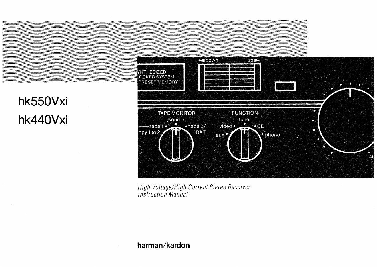 harman kardon hk 450 vxi owners manual