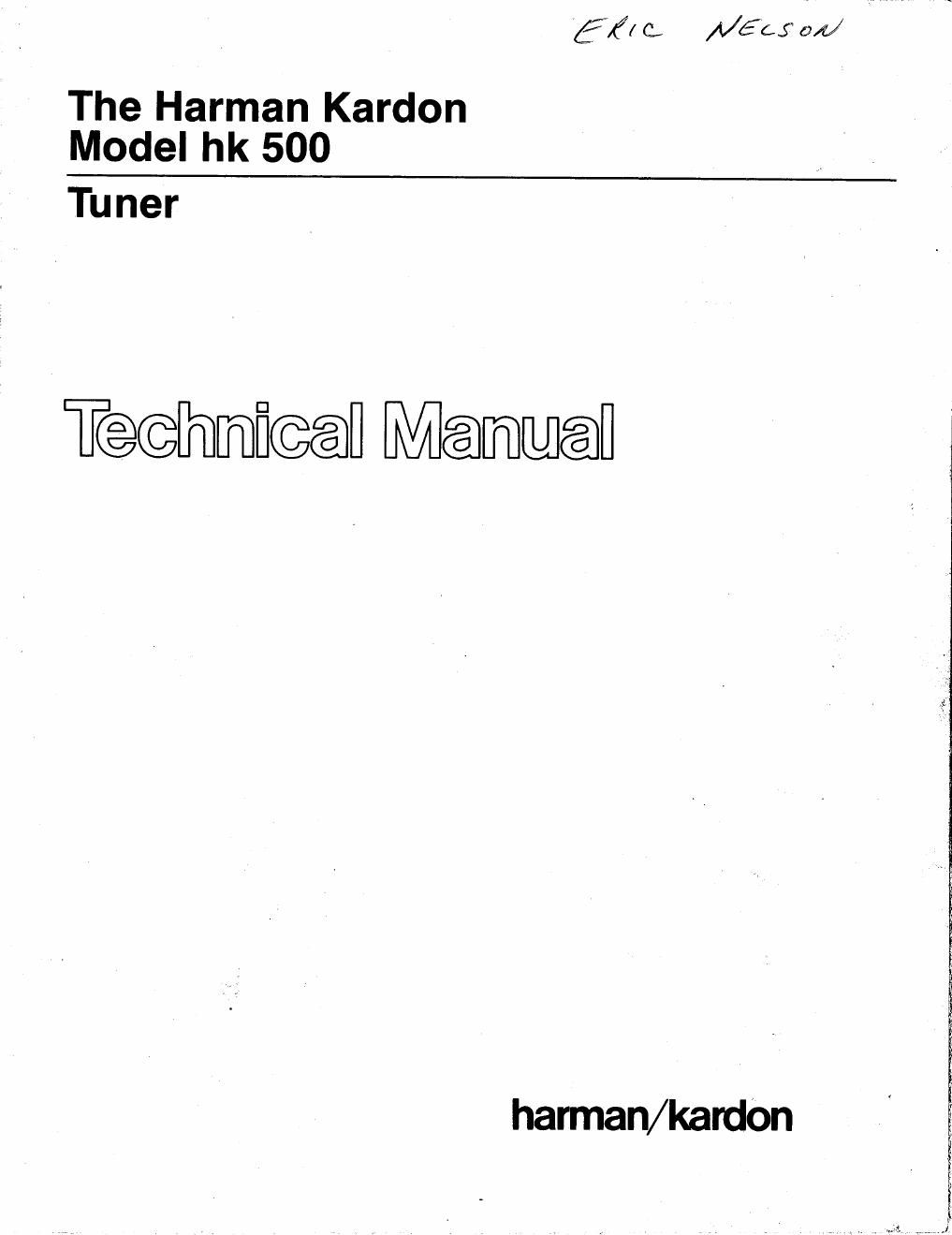harman kardon hk 500 service manual